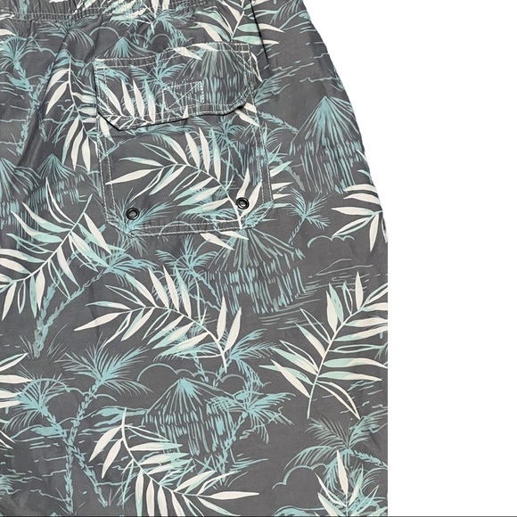 Caribbean Hybrid Shorts Tropical Floral Drawstring Swim Trunks Resort Wear 1XB - Picture 3 of 9